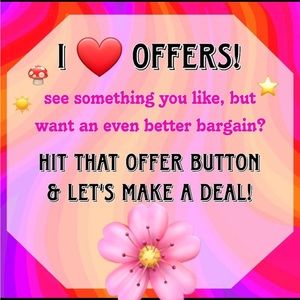 I accept ALL REASONABLE offers!! 😊 FREEBIES with every order also!!